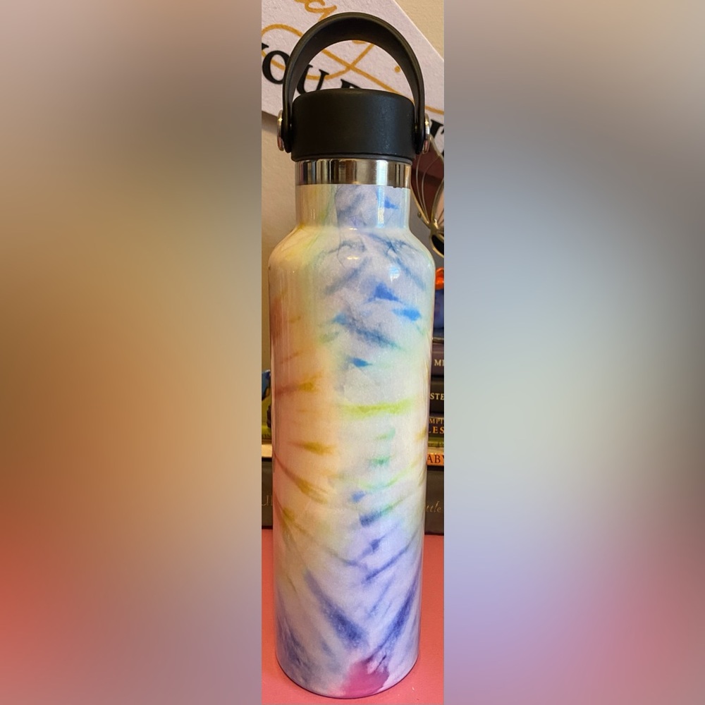 NWT, Claire’s Colorful Tie-Dye 20oz Stainless Steel Water Bottle